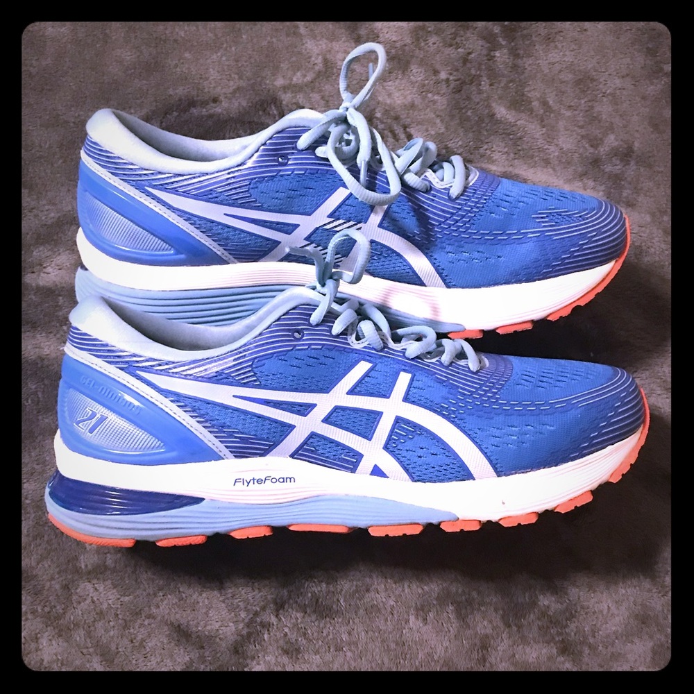 Asics Gel-Nimbus 21. Blue coast. Women’s 11wide